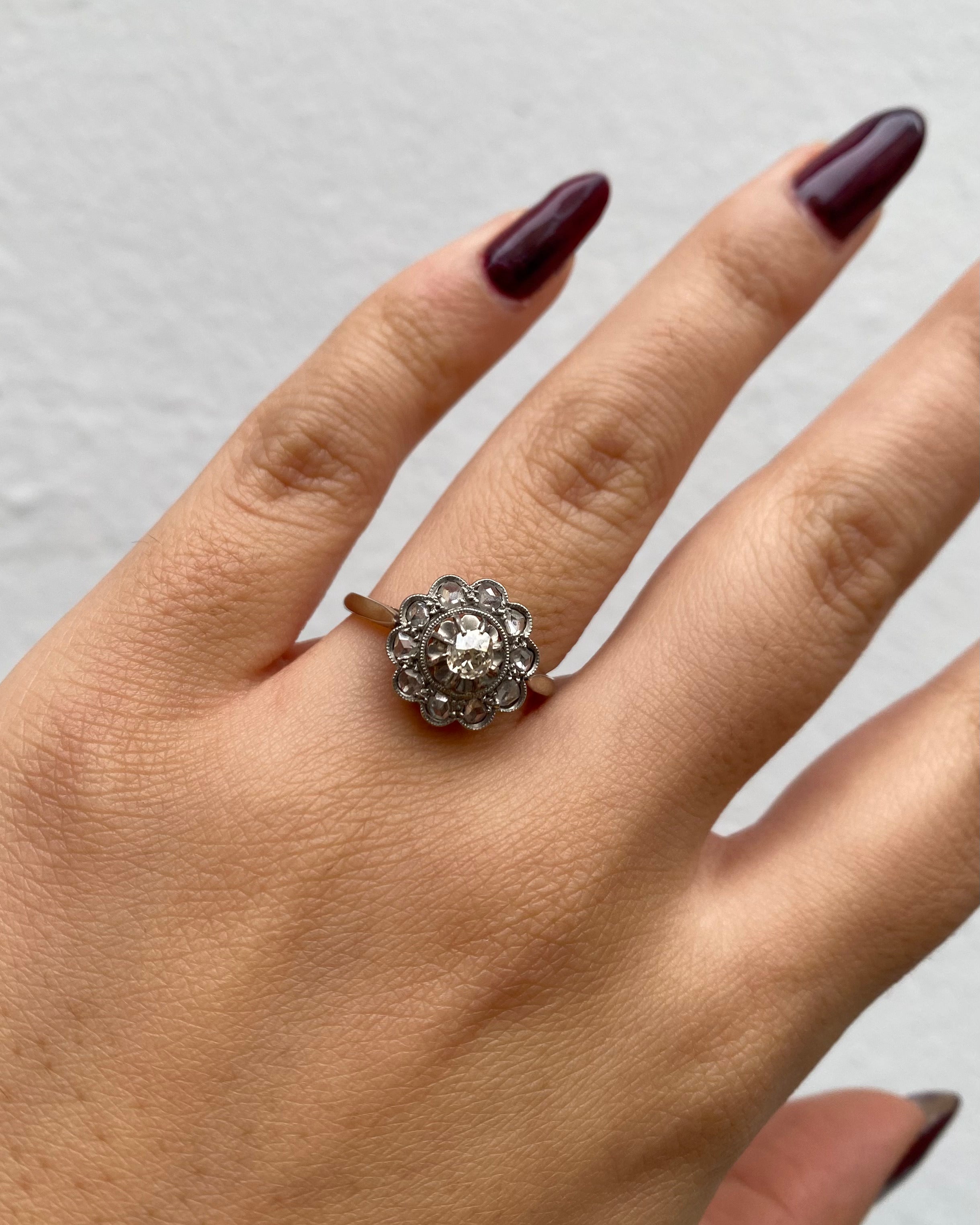 Bague Marguerite Art déco Diamants &quot;Sarah&quot;