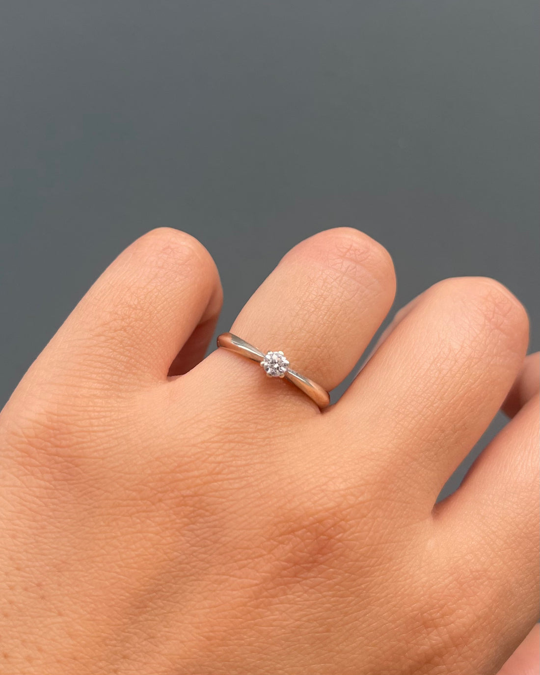 Bague Solitaire Diamant 0.10 carat "Pennie"