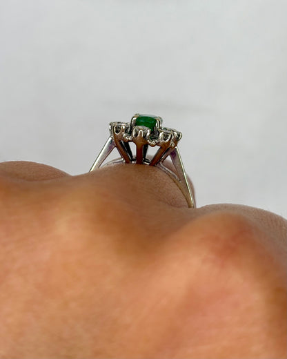 Bague Marguerite Emeraude &amp; Diamants &quot;Lolita&quot;