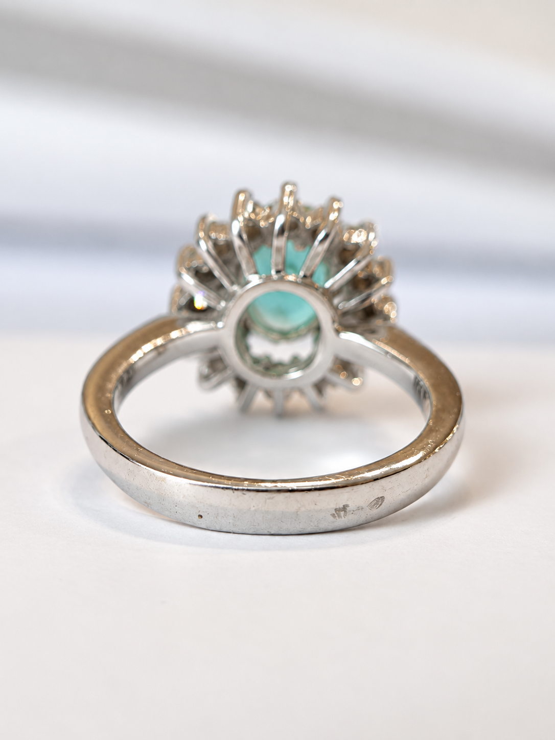 Bague Marguerite Émeraude 1 carat &amp; Diamants 0.32 carat 4,79g "Théa"