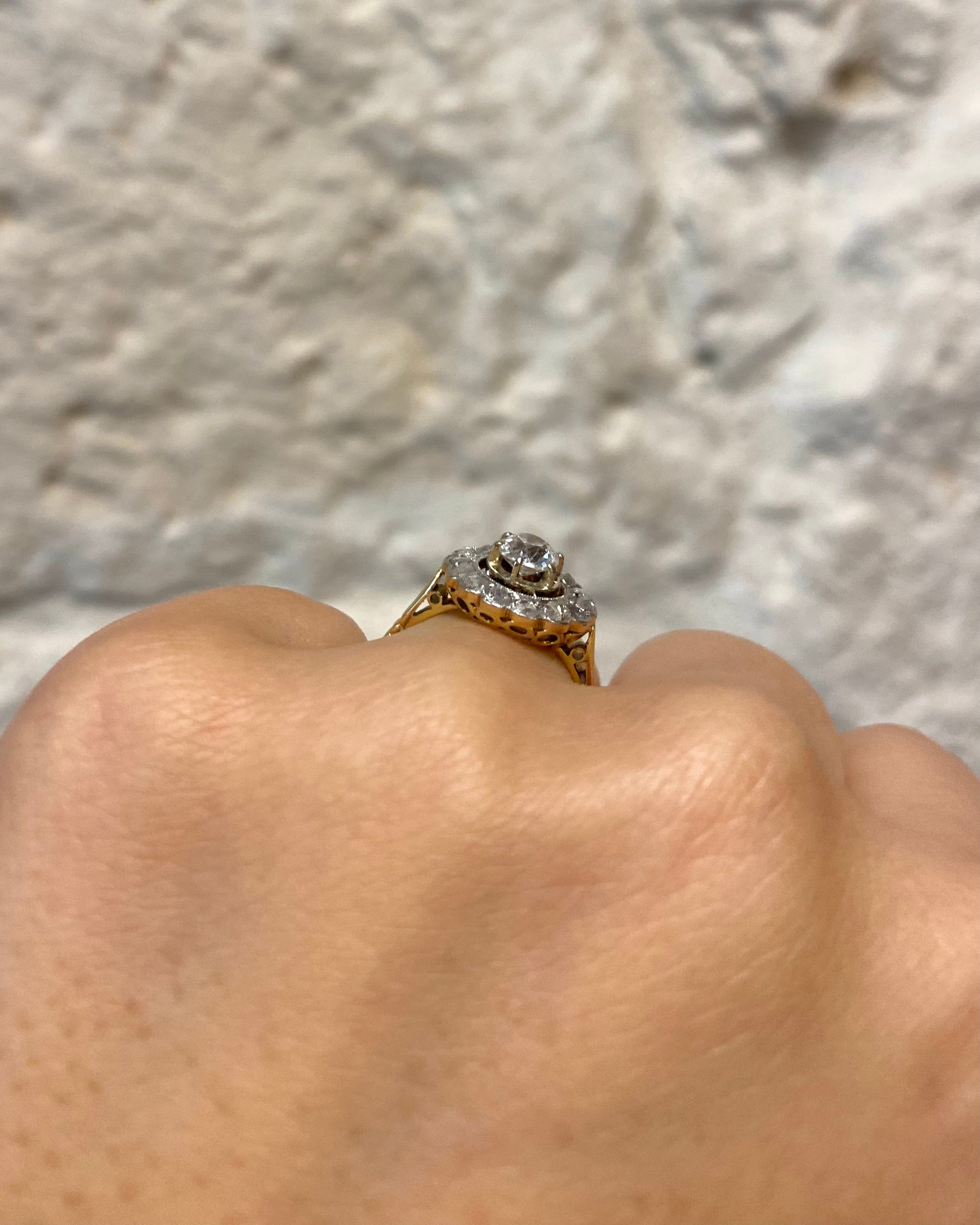 Bague Marguerite Art Déco Diamants &quot;Emilie&quot;