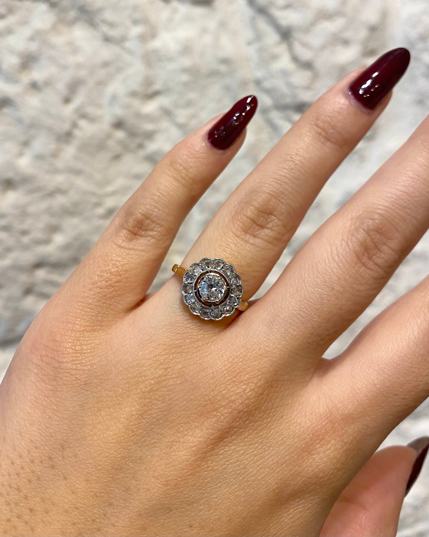 Bague Marguerite Art Déco Diamants &quot;Emilie&quot;