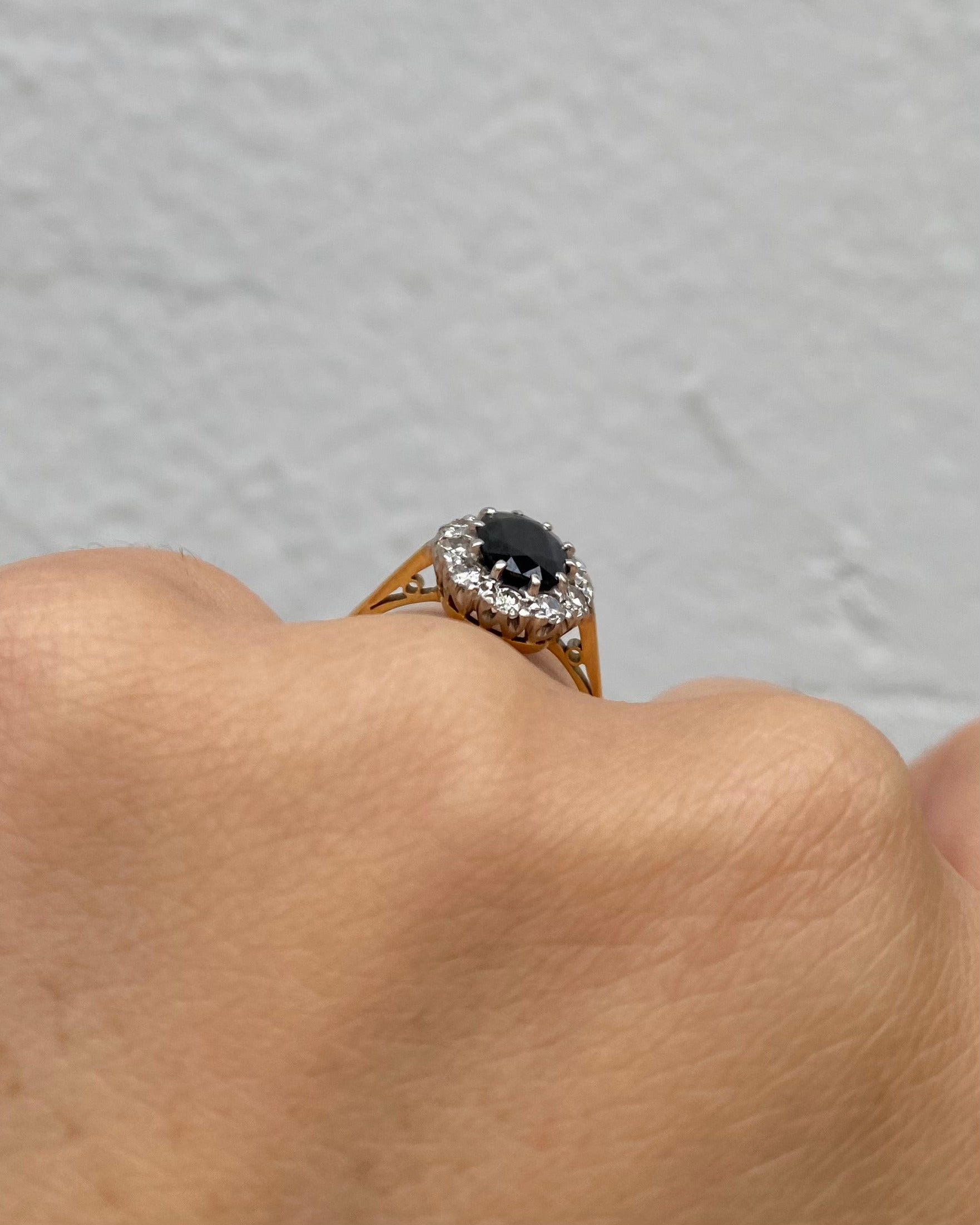 Bague Marguerite Saphir &amp; Diamants &quot;Adeline&quot;