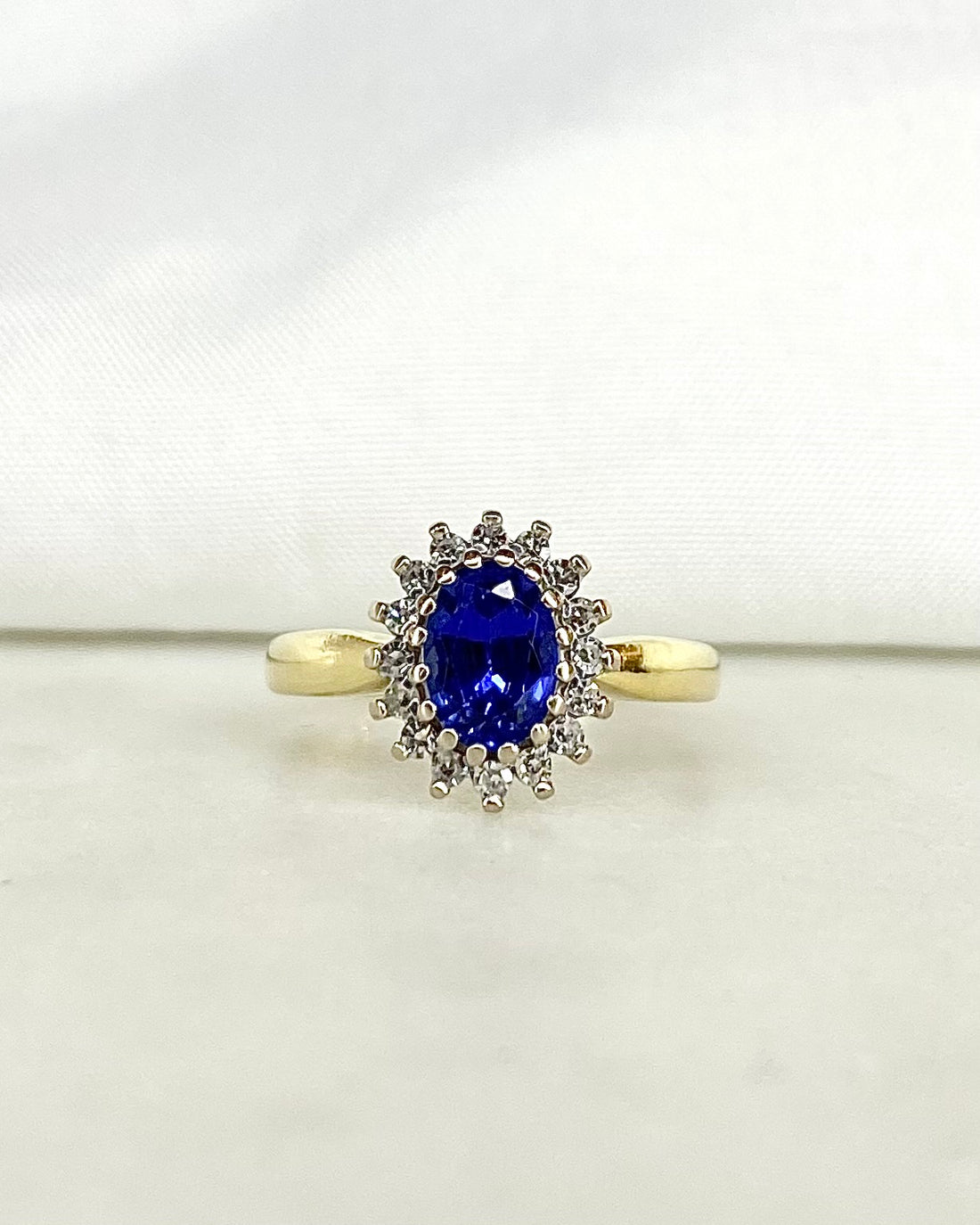 Bague Marguerite Saphir &amp; Diamants &quot;Sonia&quot;