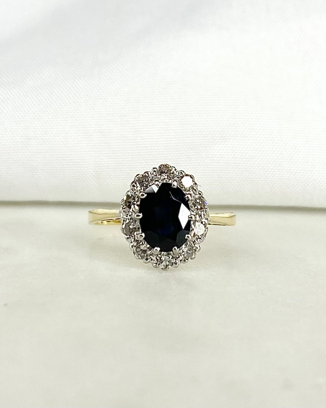Bague Marguerite Saphir &amp; Diamants &quot;Adeline&quot;