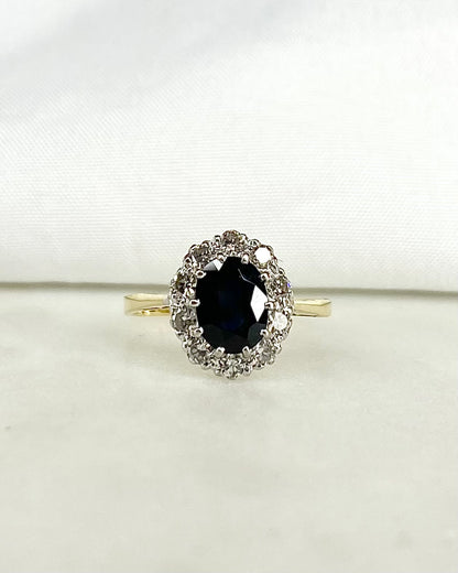 Bague Marguerite Saphir &amp; Diamants &quot;Adeline&quot;