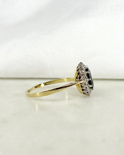 Bague Marguerite Saphir &amp; Diamants &quot;Adeline&quot;
