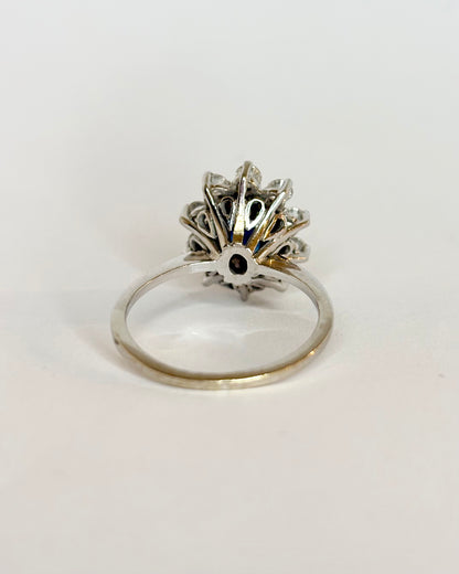 Bague Marguerite Saphir 1.75 ct &amp; Diamants 0.60 ct &quot;Apolline&quot;