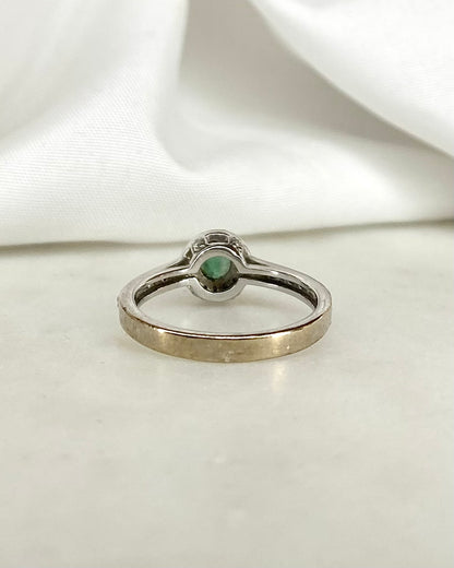 Bague Marguerite Émeraude &amp; Diamants &quot;Mahé&quot;