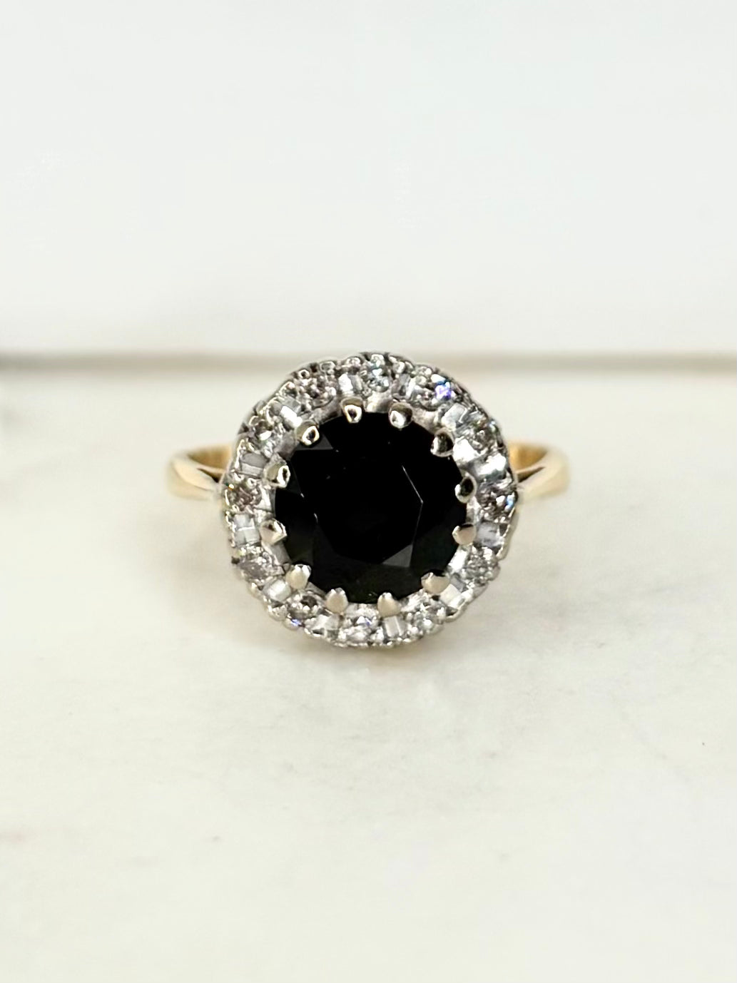 Bague Marguerite Saphir 1.40 carat &amp; Diamants &quot;Océane&quot;