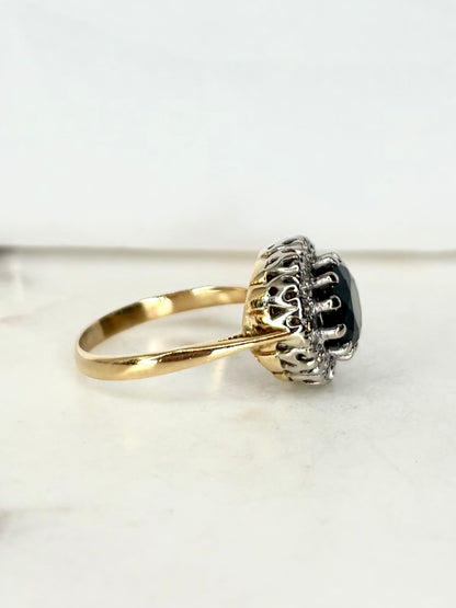 Bague Marguerite Saphir 1.40 carat &amp; Diamants &quot;Océane&quot;