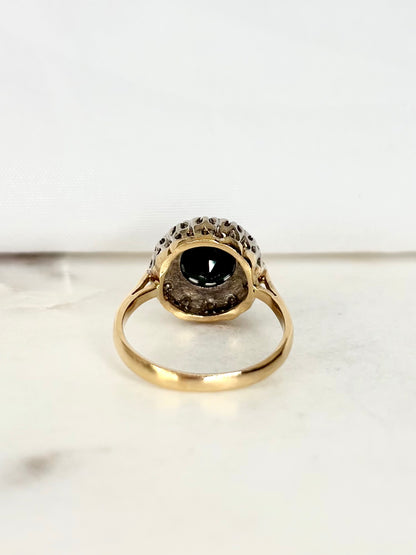 Bague Marguerite Saphir 1.40 carat &amp; Diamants &quot;Océane&quot;