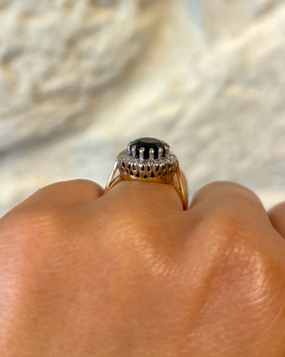 Bague Marguerite Saphir 1.40 carat &amp; Diamants &quot;Océane&quot;