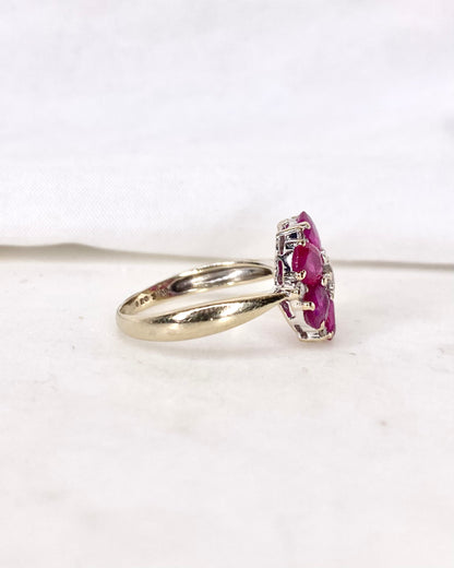 Marguerite Rubis 3.36 carats &amp; Diamants &quot;Ella&quot;