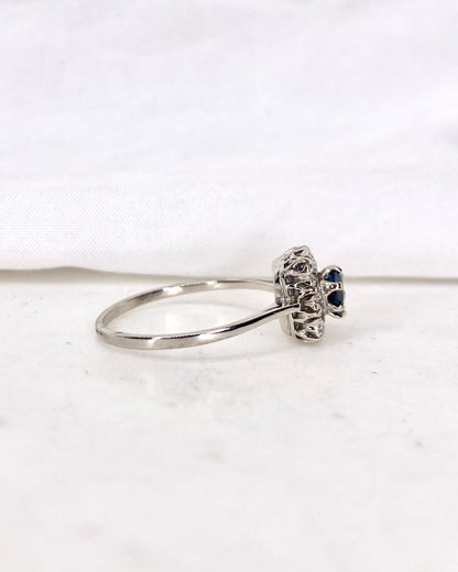 Bague Art Déco Saphir &amp; Diamants &quot;Aline&quot;