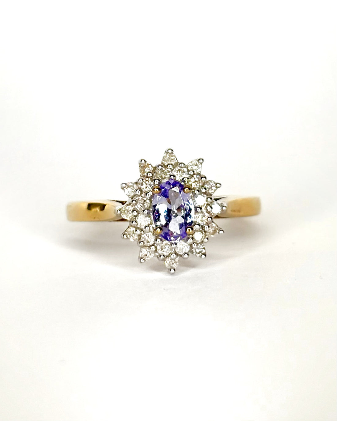 Bague Marguerite Tanzanite 0.45 ct &amp; 24 Diamants &quot;Anaya&quot;