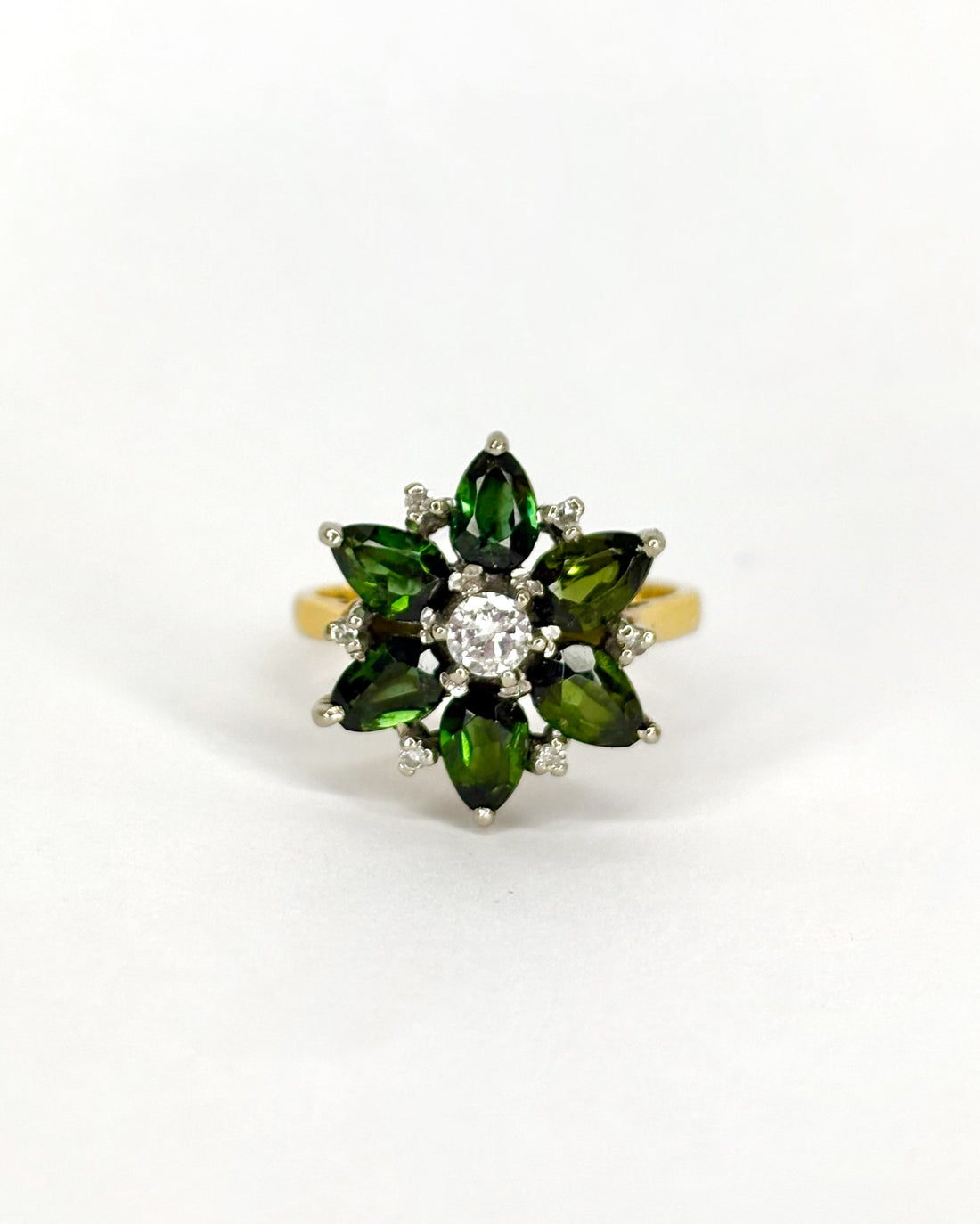 Bague Marguerite Tourmaline 2.5 carats &amp; Diamants 0.23 carat &quot;Nadège&quot;
