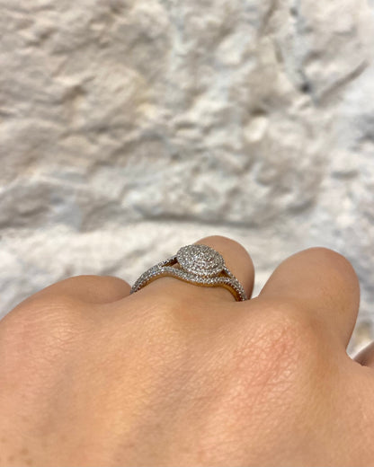 Bague Style Art Déco Diamants 0.80 carat &quot;Lya&quot;