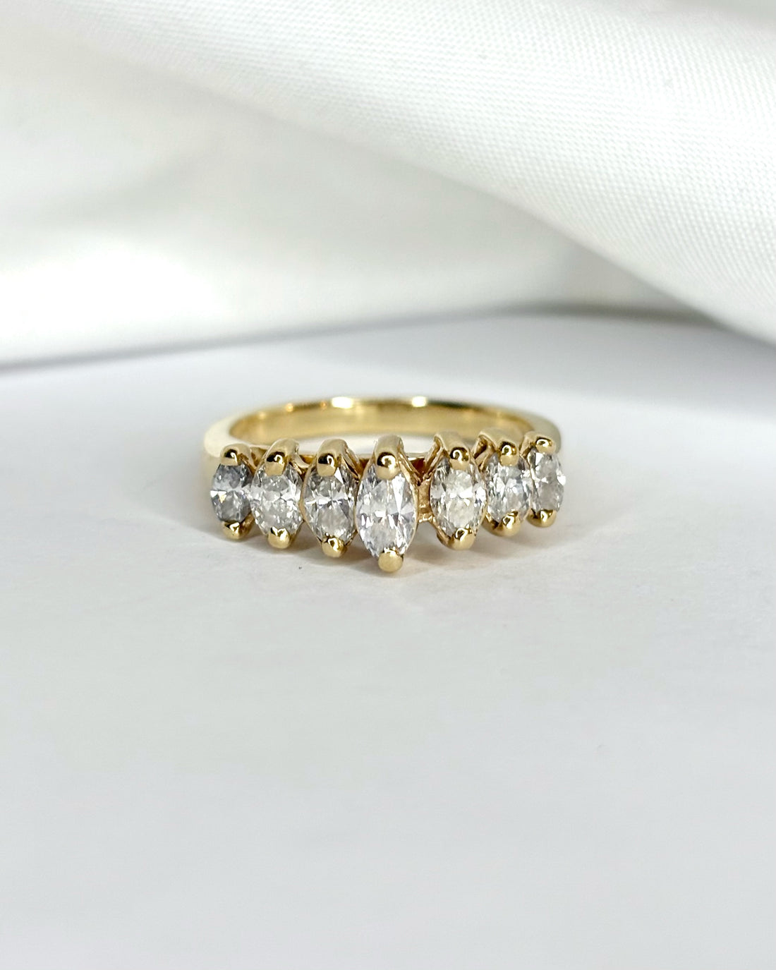 Bague Rivière 7 Diamants Marquise &quot;Laura&quot;