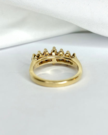 River Ring 7 Marquise Diamonds "Laura"