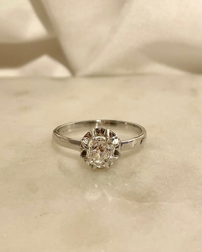 Bague Art-Déco Diamant 0.80 carat &quot;Angelina&quot;