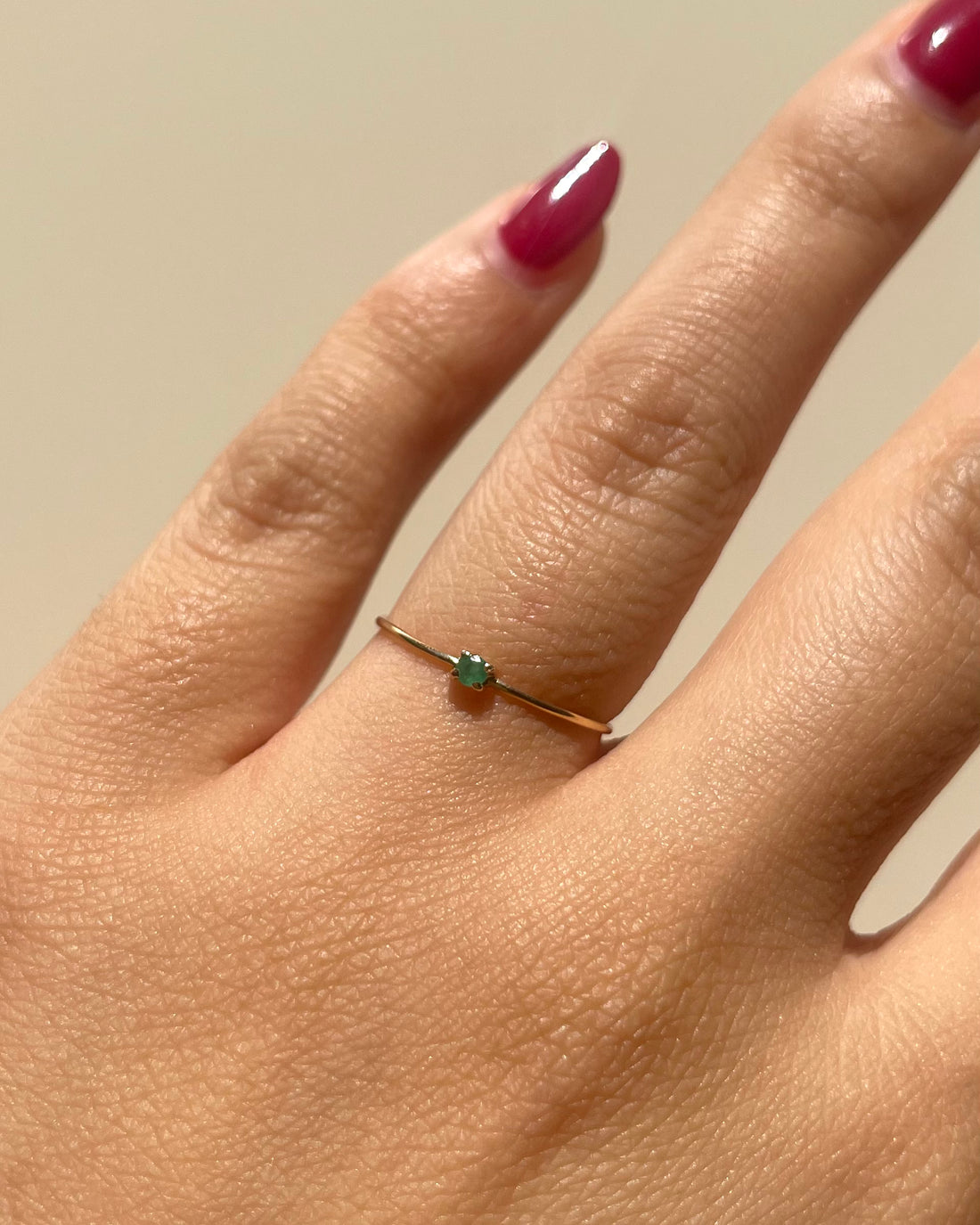 Bague Vintage Solitaire Emeraude &quot;Enjoye&quot;