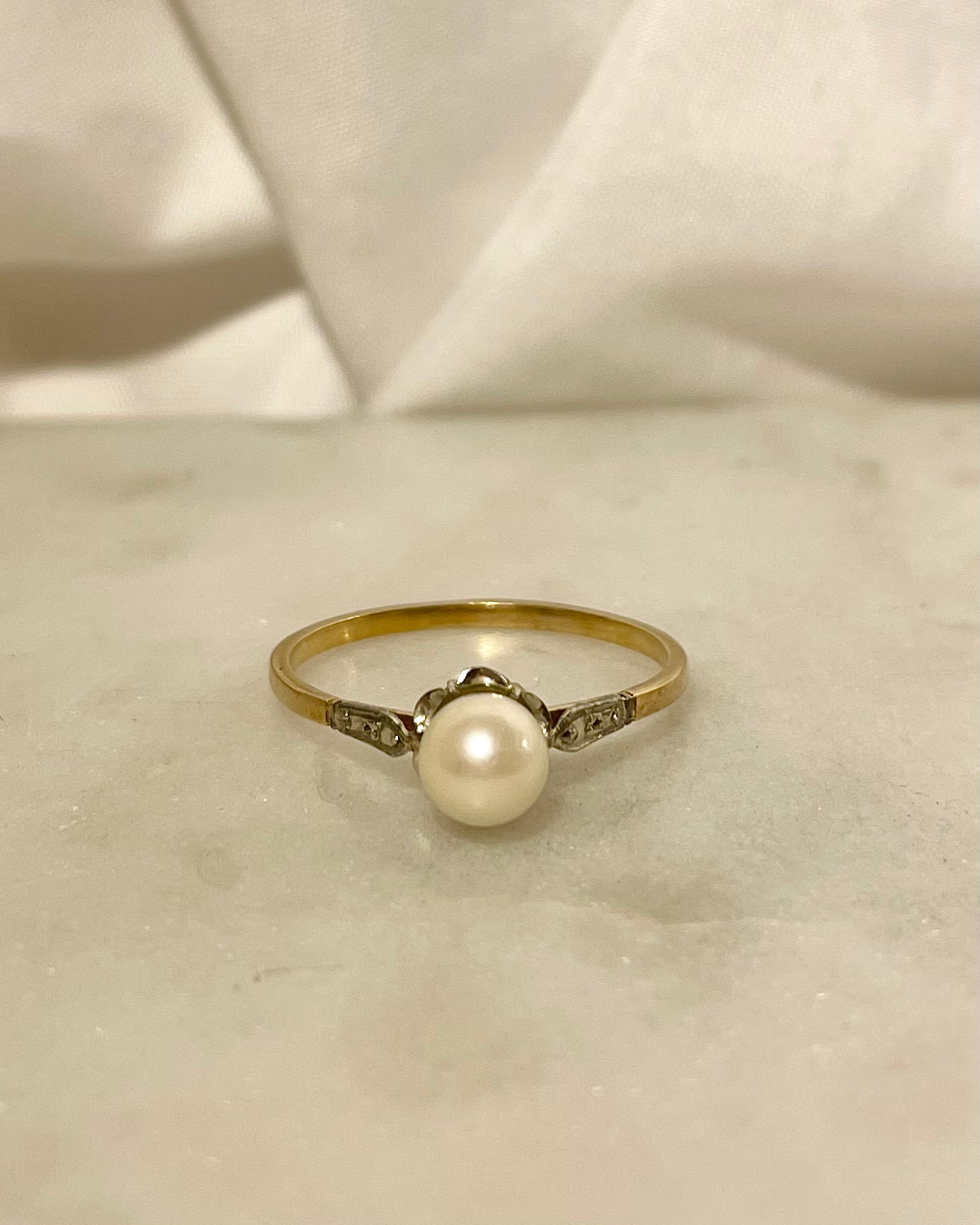 Bague Solitaire Perle &quot;Lucie&quot;