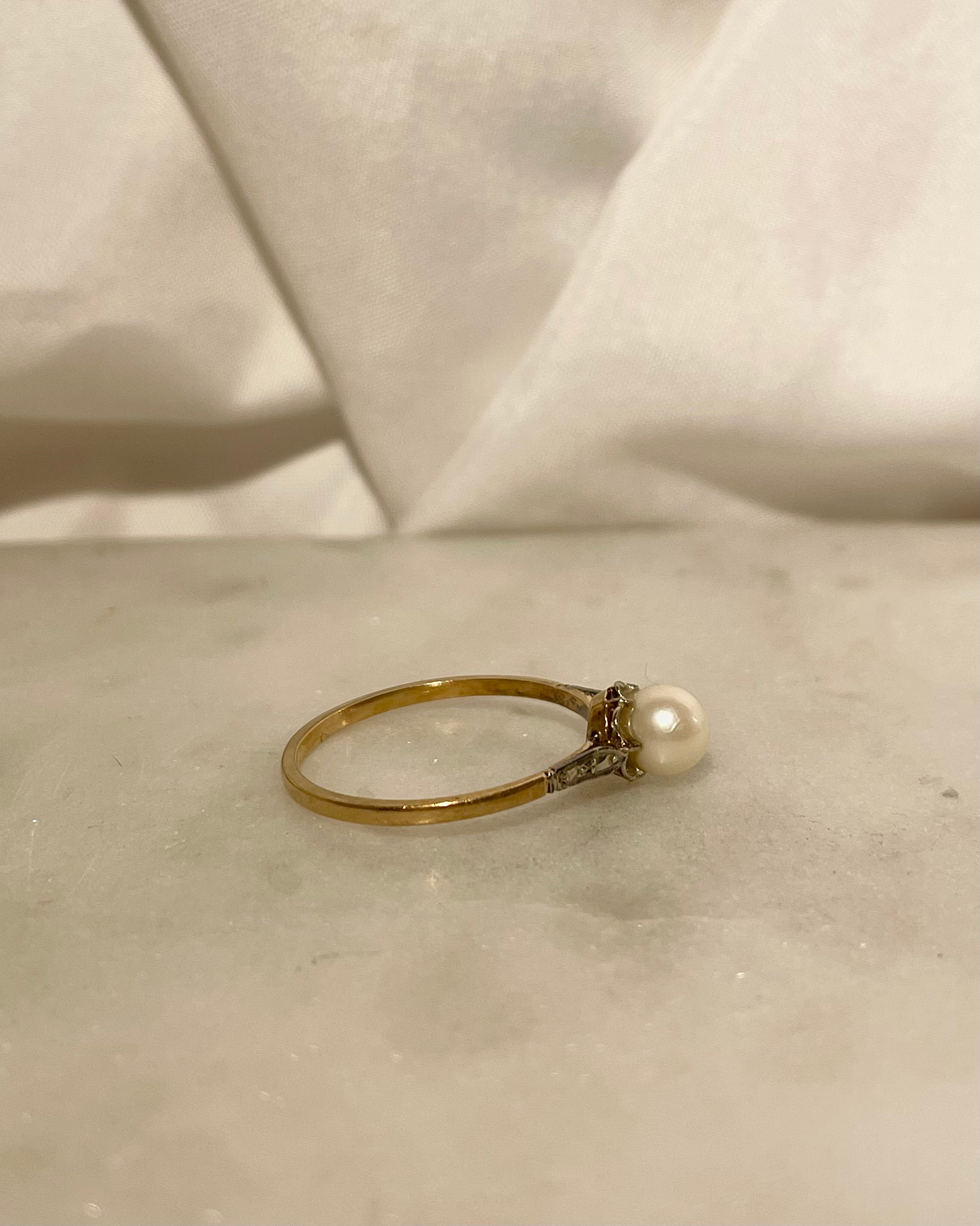 Bague Solitaire Perle "Lucie"