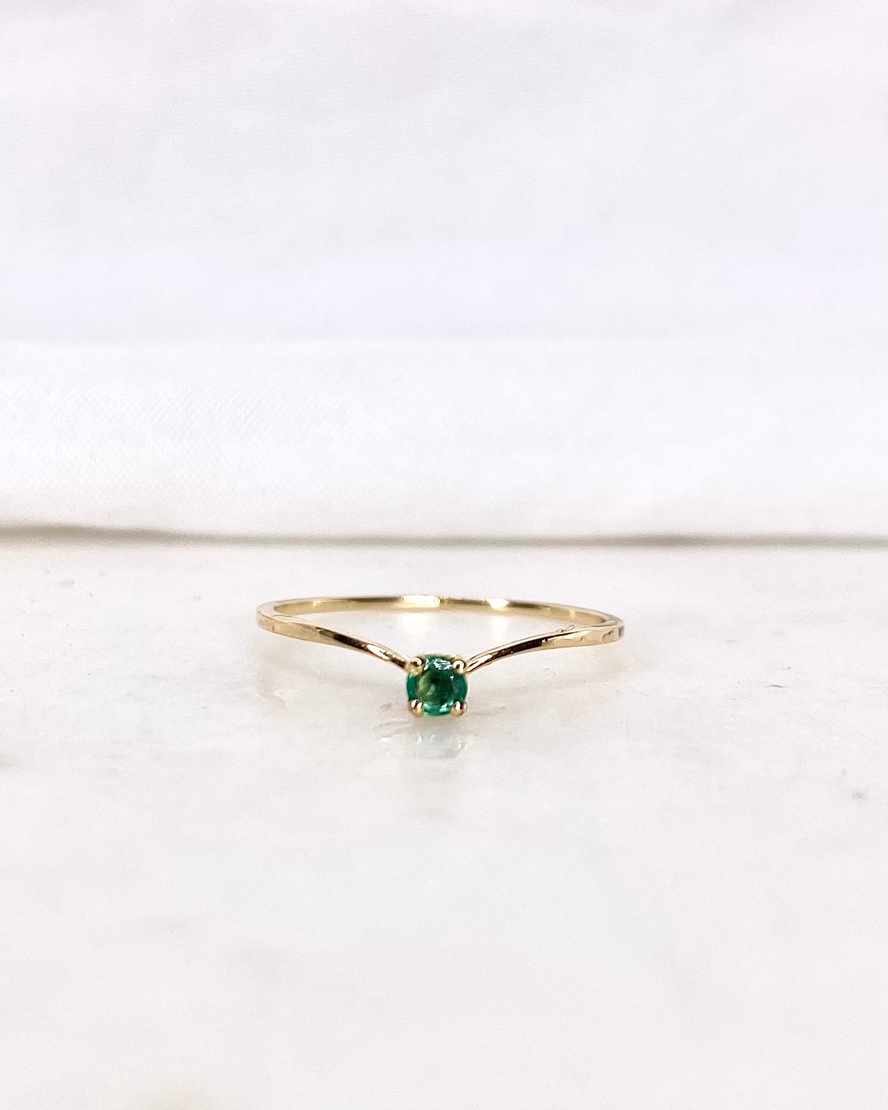 Bague Diadème Solitaire Émeraude &quot;Celia&quot;