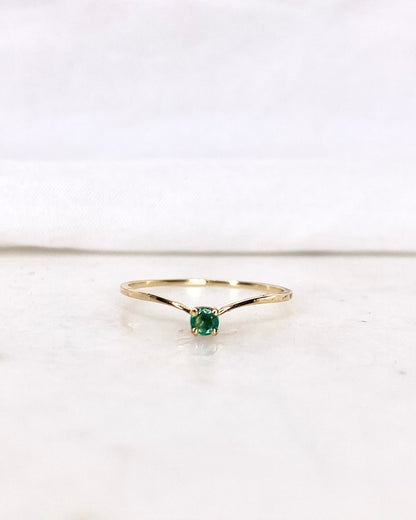 Bague Diadème Solitaire Émeraude &quot;Celia&quot;