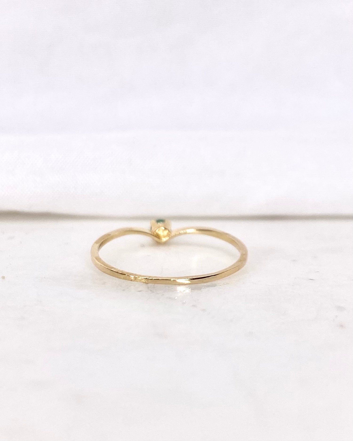 Bague Diadème Solitaire Émeraude &quot;Celia&quot;