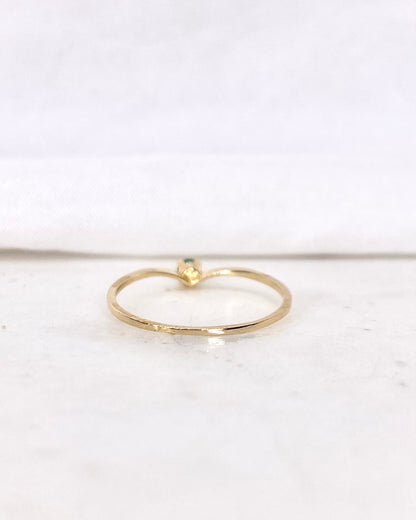 Bague Diadème Solitaire Émeraude &quot;Celia&quot;