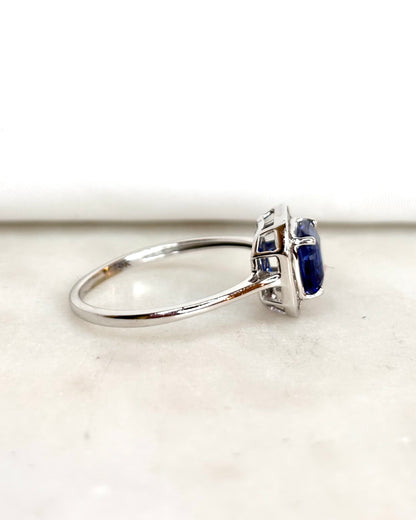 Bague Marguerite Cyanite 2.40 carats &amp; Diamants &quot;Lise&quot;