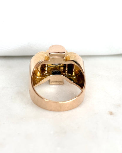 Bague Tank Diamant 0.75 carat &amp; Or 9.77g &quot;Enora&quot;