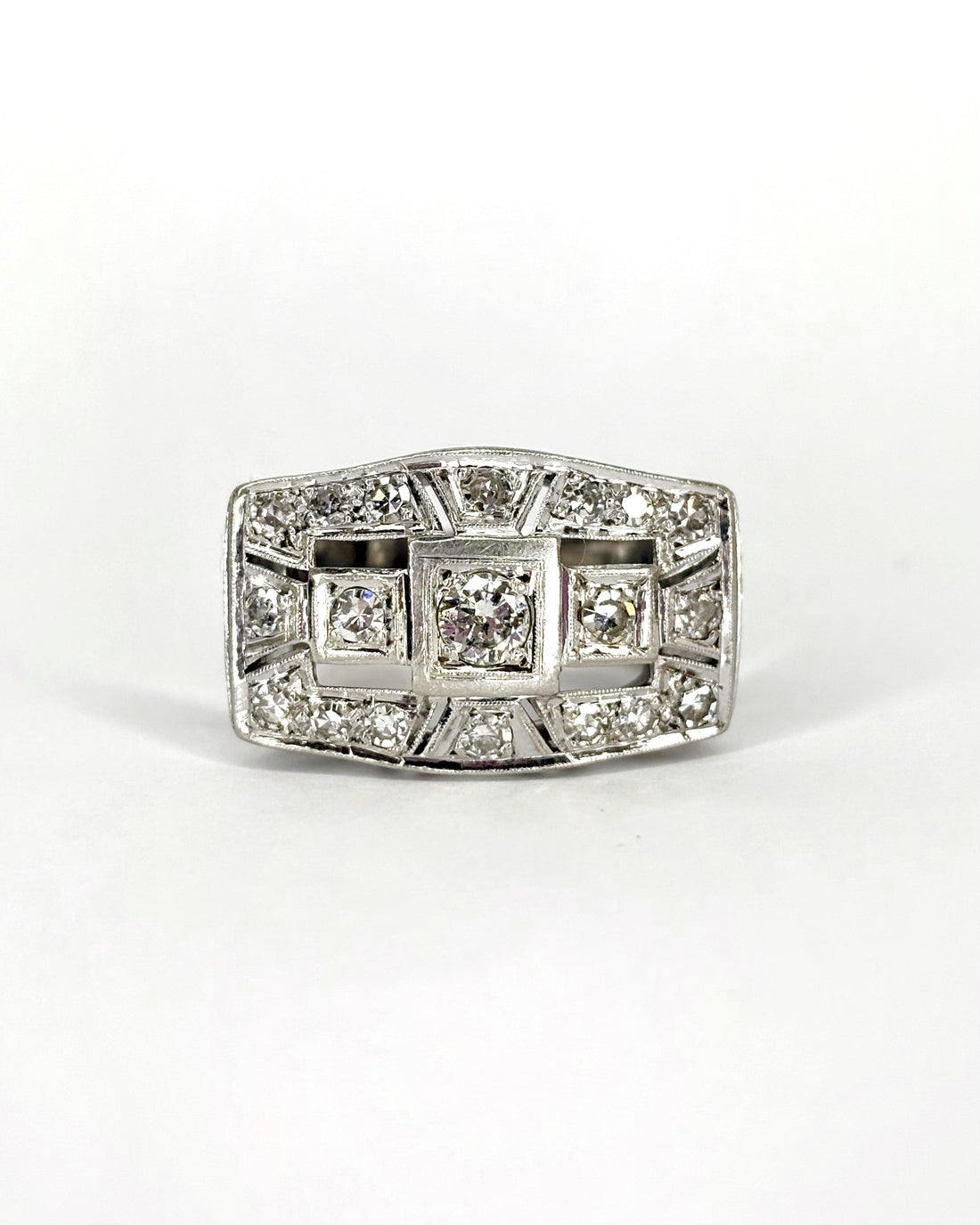 Bague Tank Diamants 1.32 carat &quot;Nadia&quot;