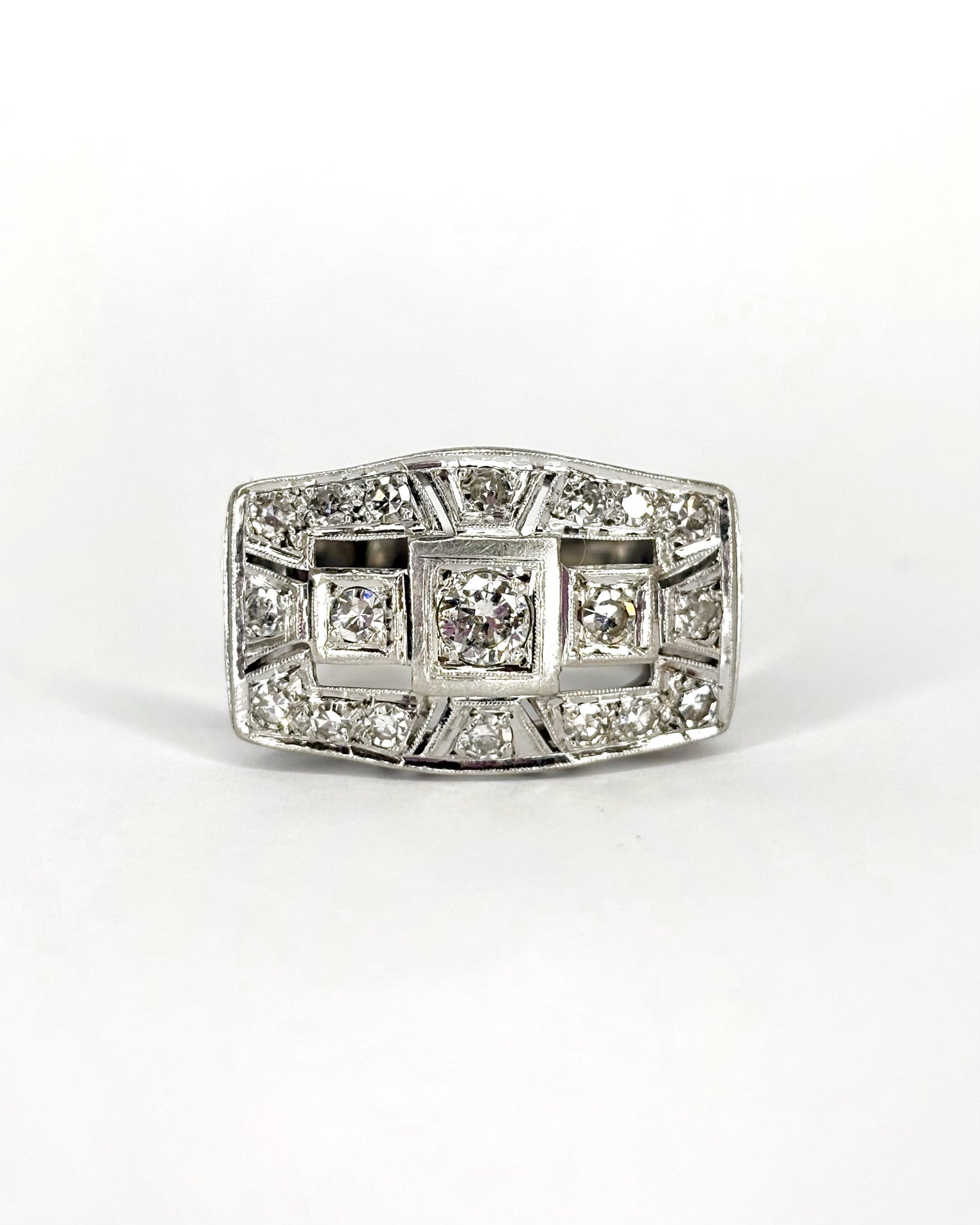 Bague Tank Diamants 1.32 carat &quot;Nadia&quot;