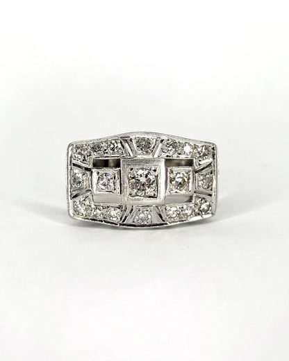 Bague Tank Diamants 1.32 carat &quot;Nadia&quot;