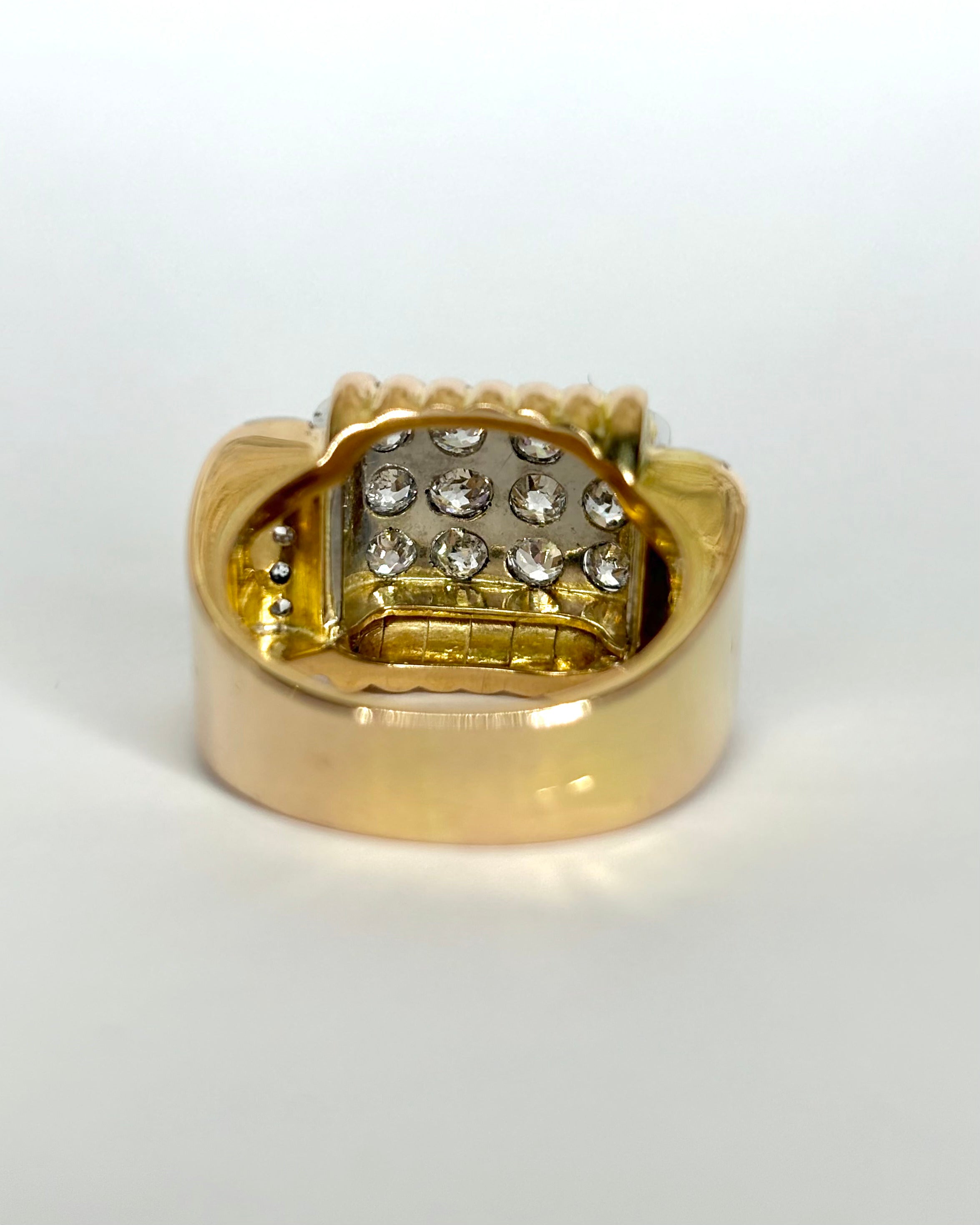 Bague Tank Diamants 0.89 ct &amp; Or 12,03g "Julia"