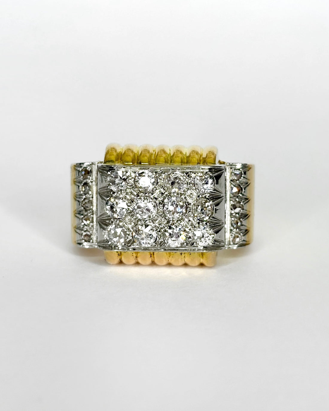 Bague Tank Diamants 0.89 ct & Or 12,03g "Julia"