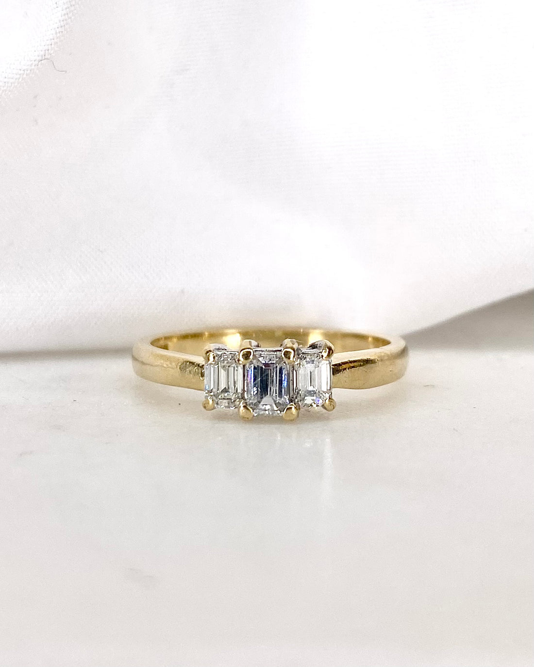 Bague Trilogie Diamants 0.51 carat &quot;Samia&quot;