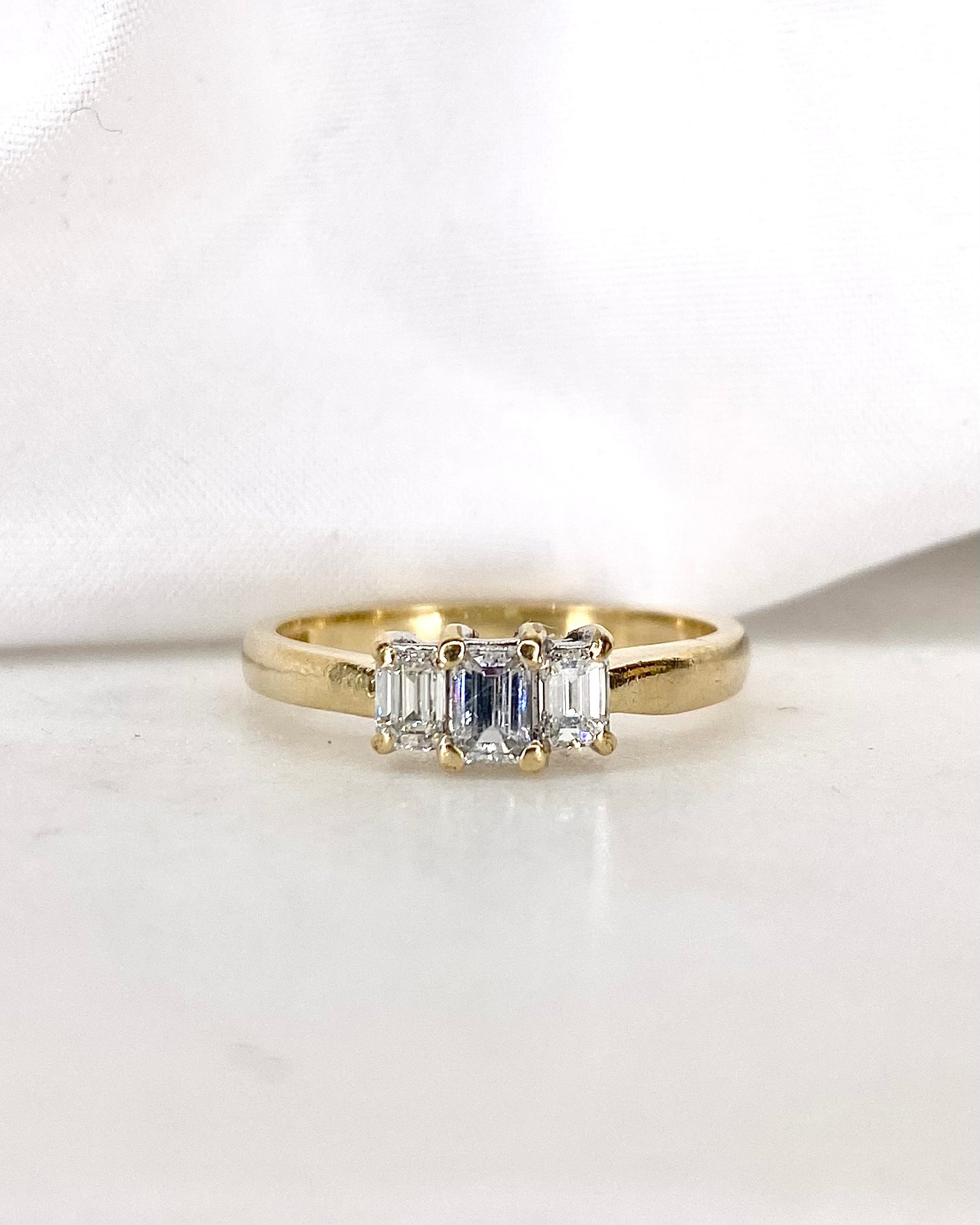 Bague Trilogie Diamants 0.51 carat &quot;Samia&quot;
