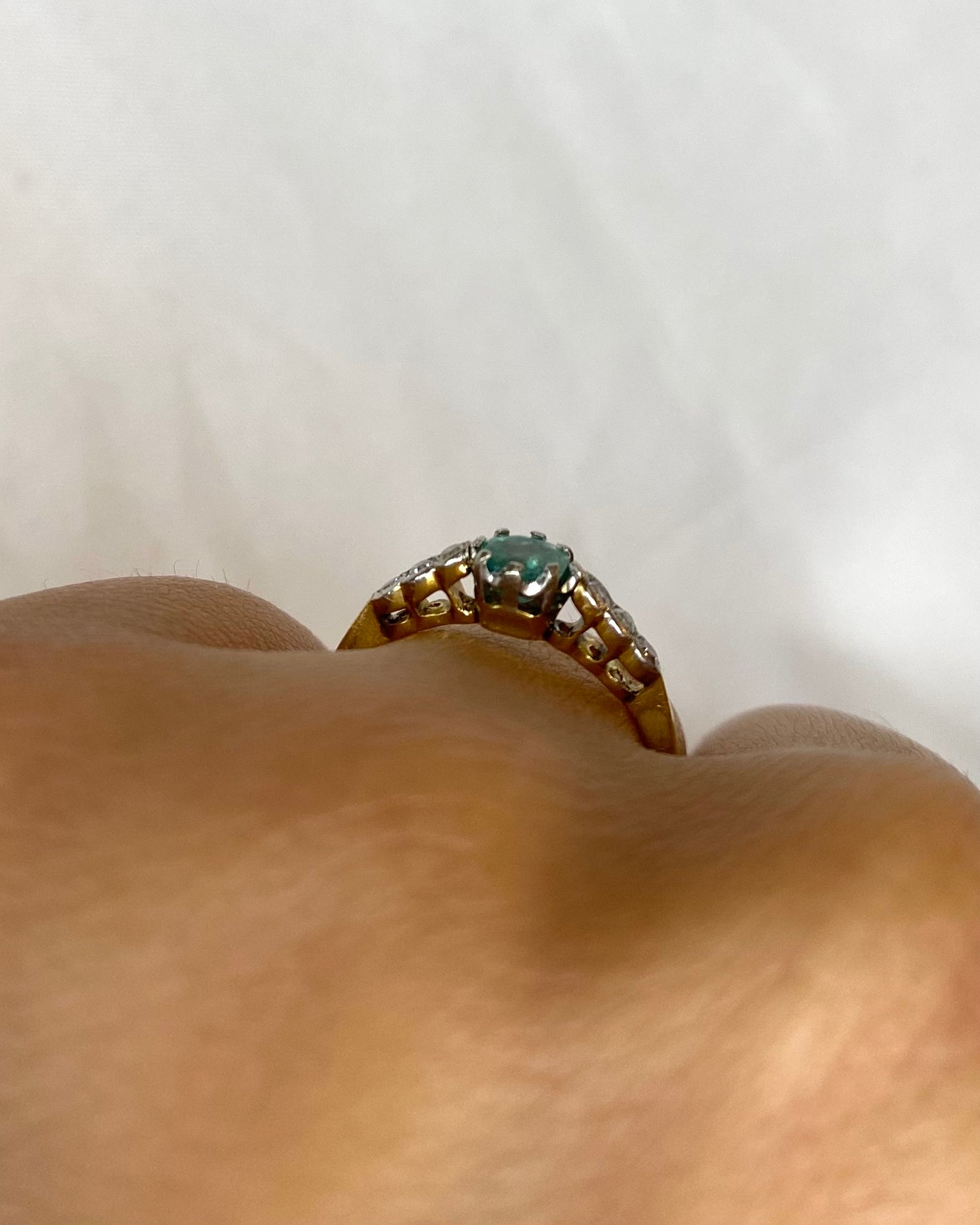 Bague Trilogie Émeraude &amp; Diamants &quot;Ayla&quot;