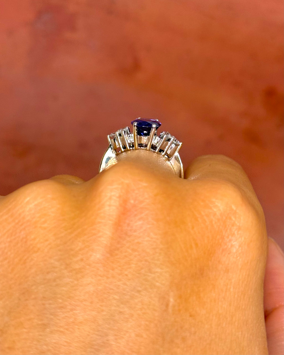 Bague Trilogie Tanzanite 2.50 carats &amp; Diamants 0.48 carat 5,17g "Zaily"