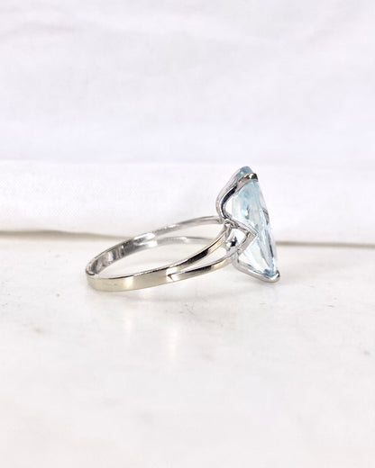 Bague Marquise Aigue-Marine 3 carats “Sylvie”