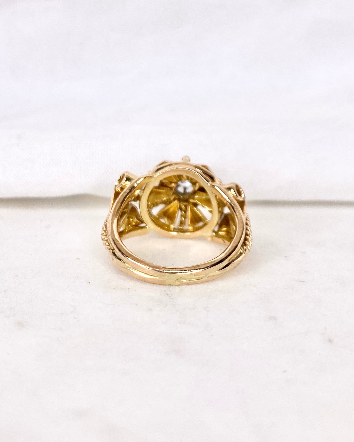 Bague Tank Diamant &amp; or 7.32g &quot;Gaelle&quot;