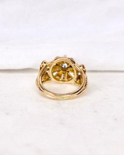Bague Tank Diamant &amp; or 7.32g &quot;Gaelle&quot;