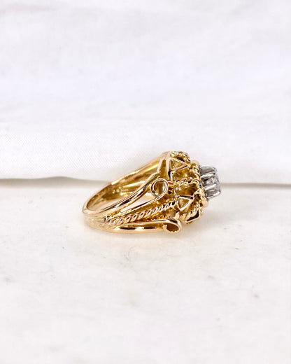 Bague Tank Diamant &amp; or 7.32g &quot;Gaelle&quot;