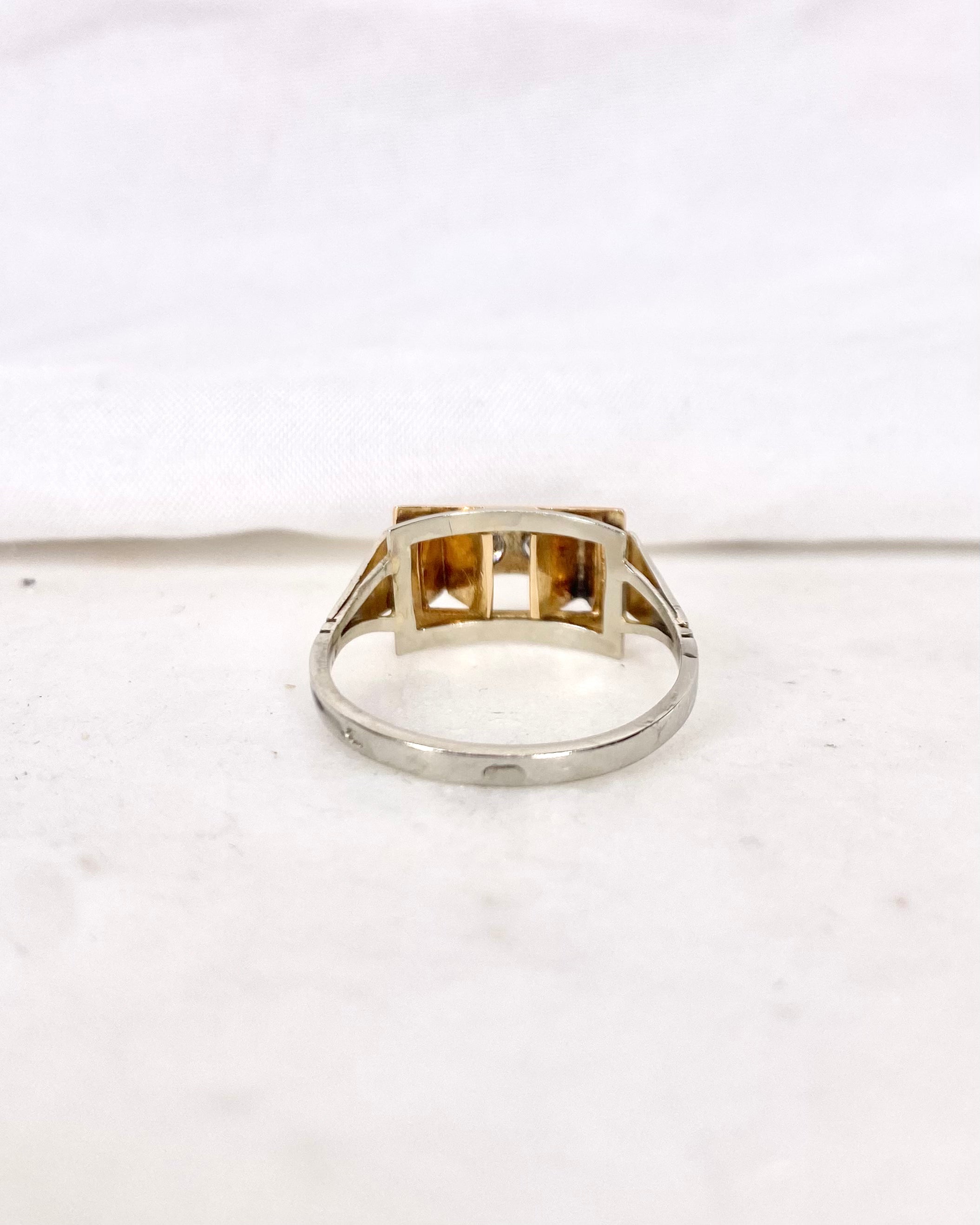 Bague Tank Diamants Vintage &quot;Naïs&quot;