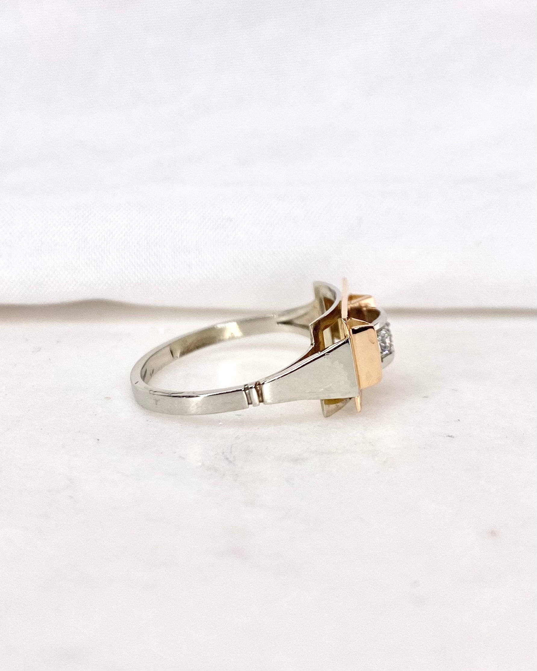 Bague Tank Diamants Vintage &quot;Naïs&quot;