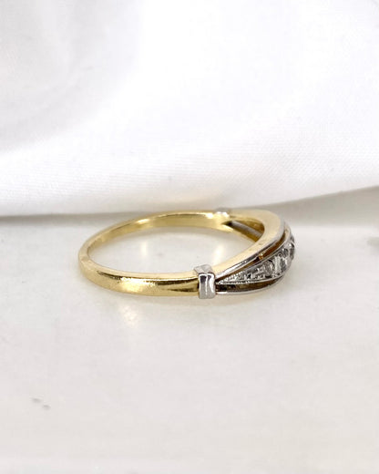 Bague Art Déco Diamants 0.14 carat &quot;Martha&quot;